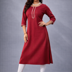 Women’s Elegant Straight Fit Cotton Kurta