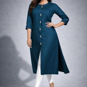 Women’s Solid Cotton Straight Kurta