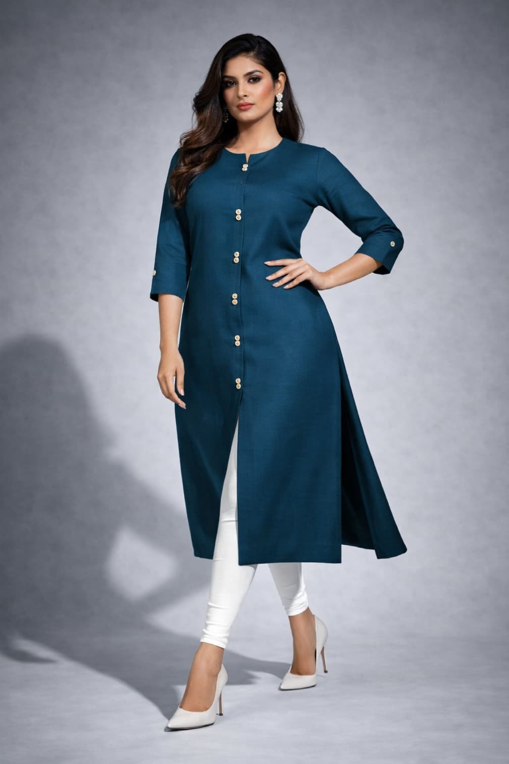 Women’s Solid Cotton Straight Kurta