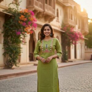 Women’s Designer Cotton Kurta Set