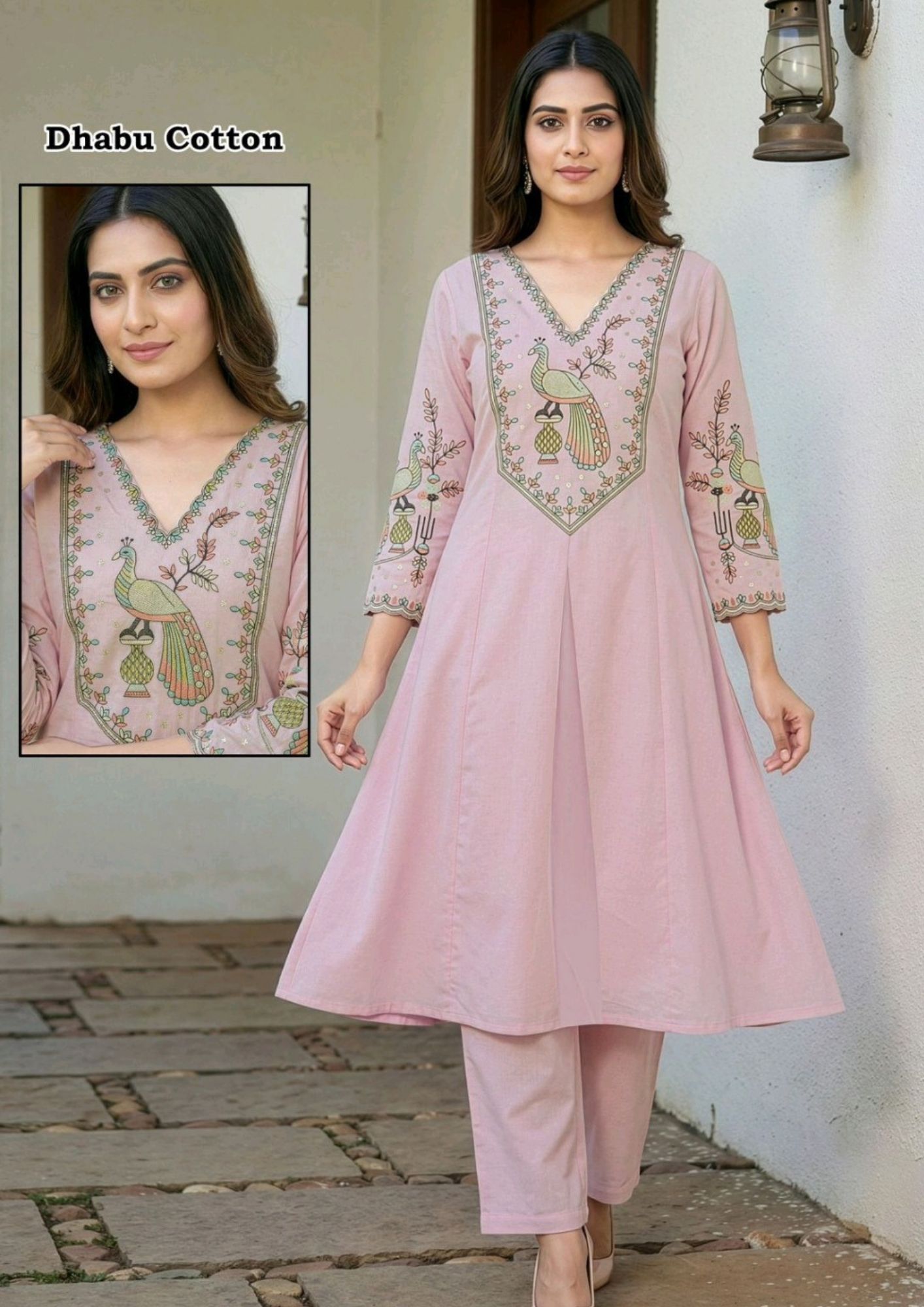 Women’s Frock Style Cotton Kurta Set