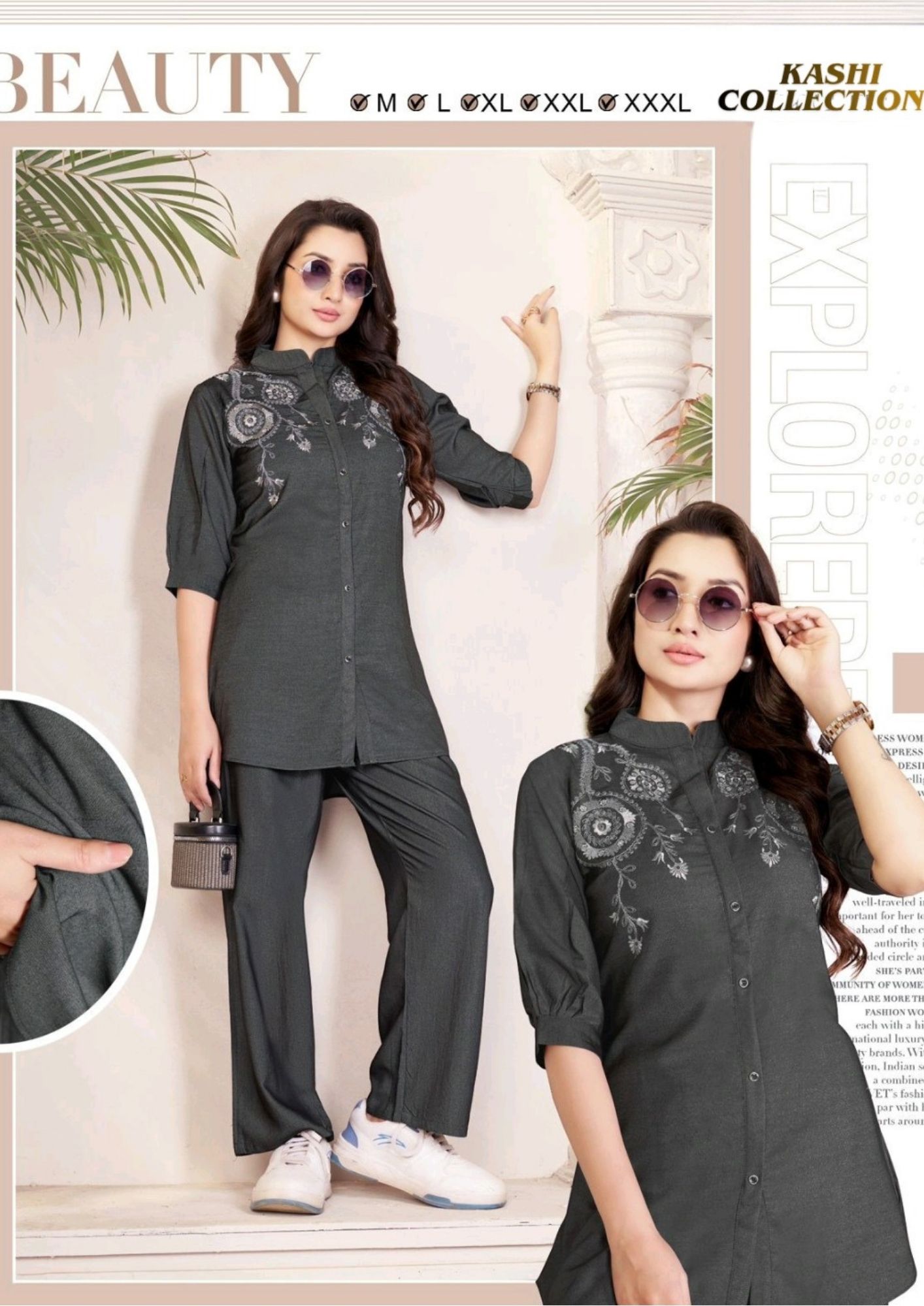 Women’s Embroidered Cotton Co-ord Set