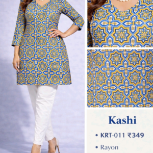 Women’s Rayon Printed Straight Kurti