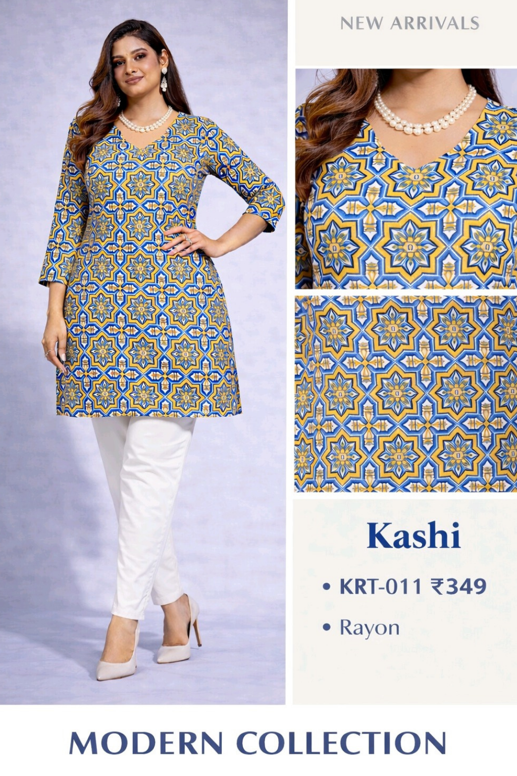 Women’s Rayon Printed Straight Kurti