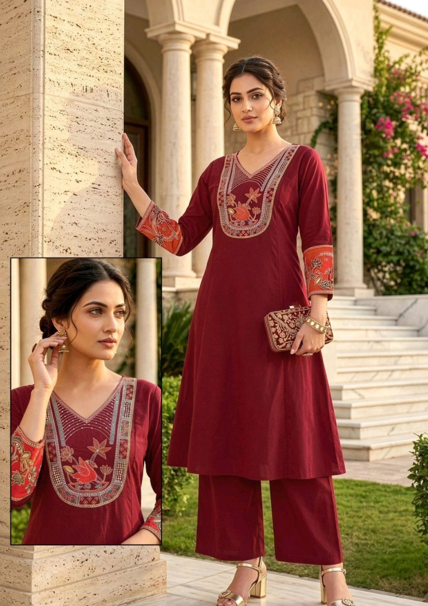 Women’s Dabu Print Cotton Kurta Set